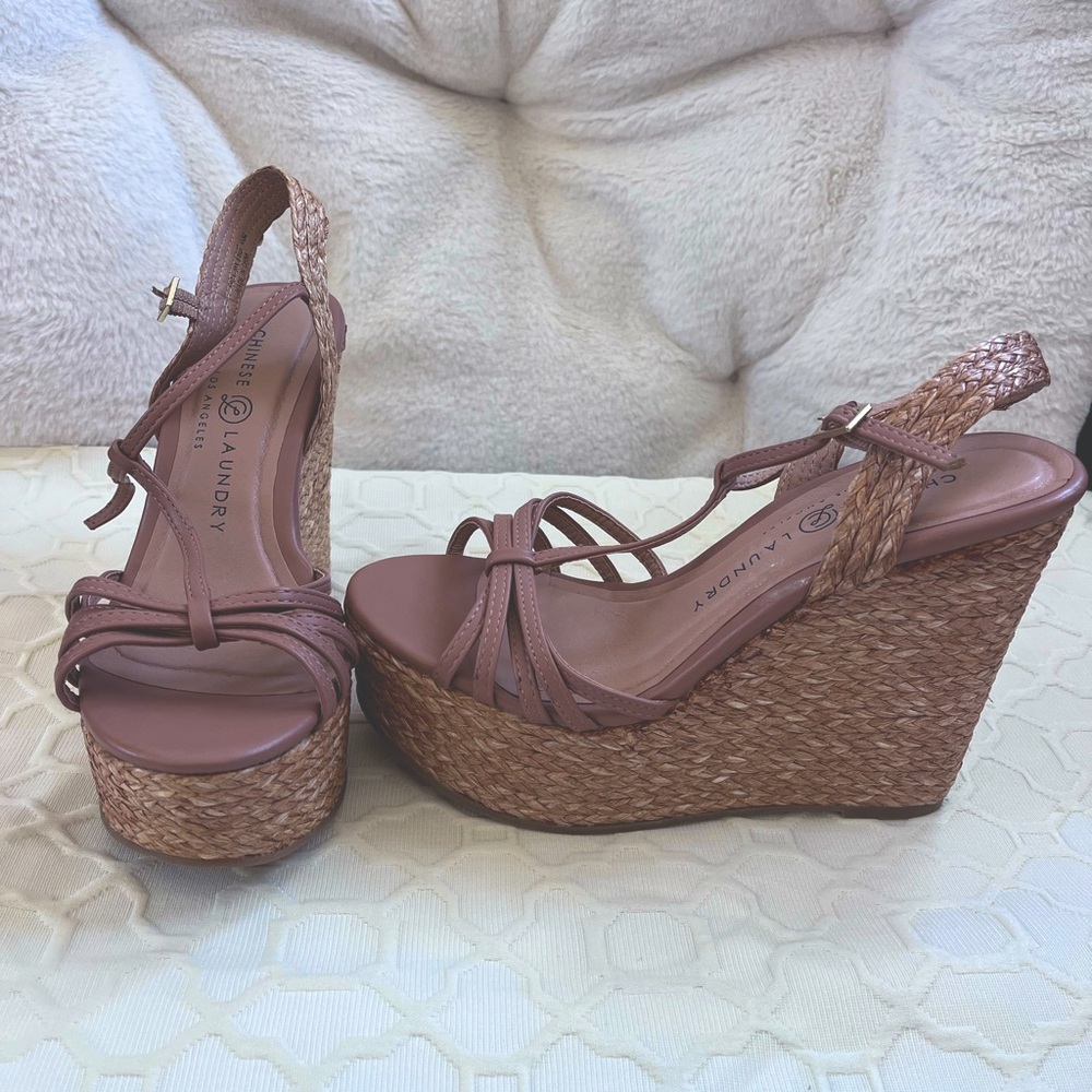 Chinese Laundry platform wedge sandals